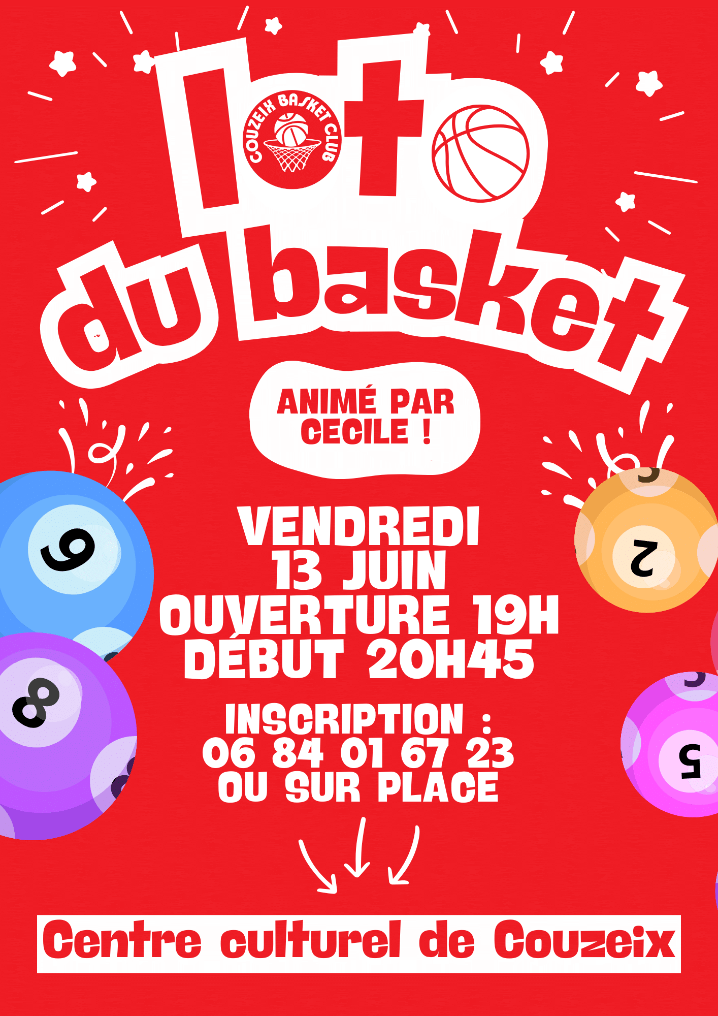 AFFICHE LOTO ROUGE