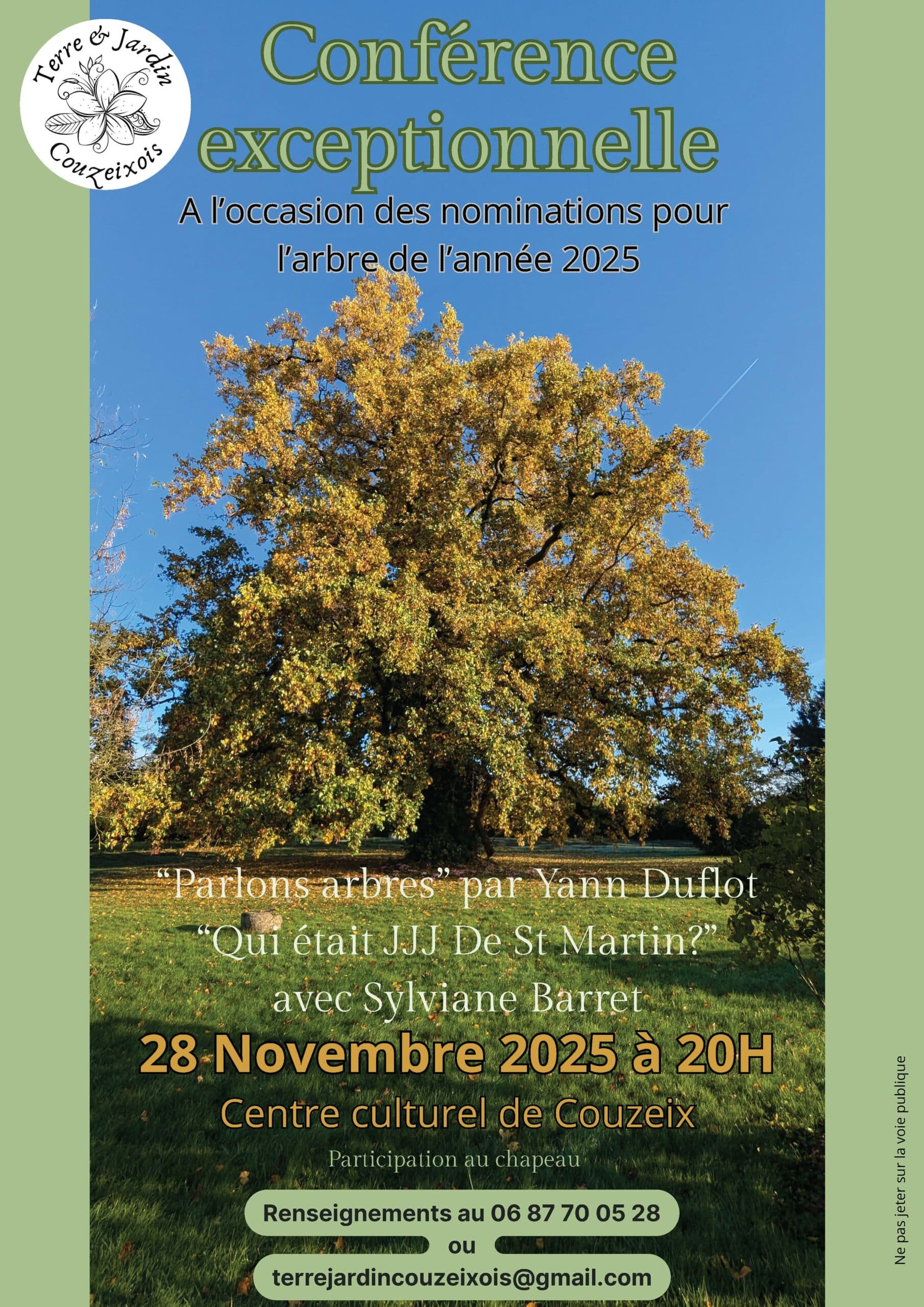 Affiche - Conférence sur l'Arbre (1)