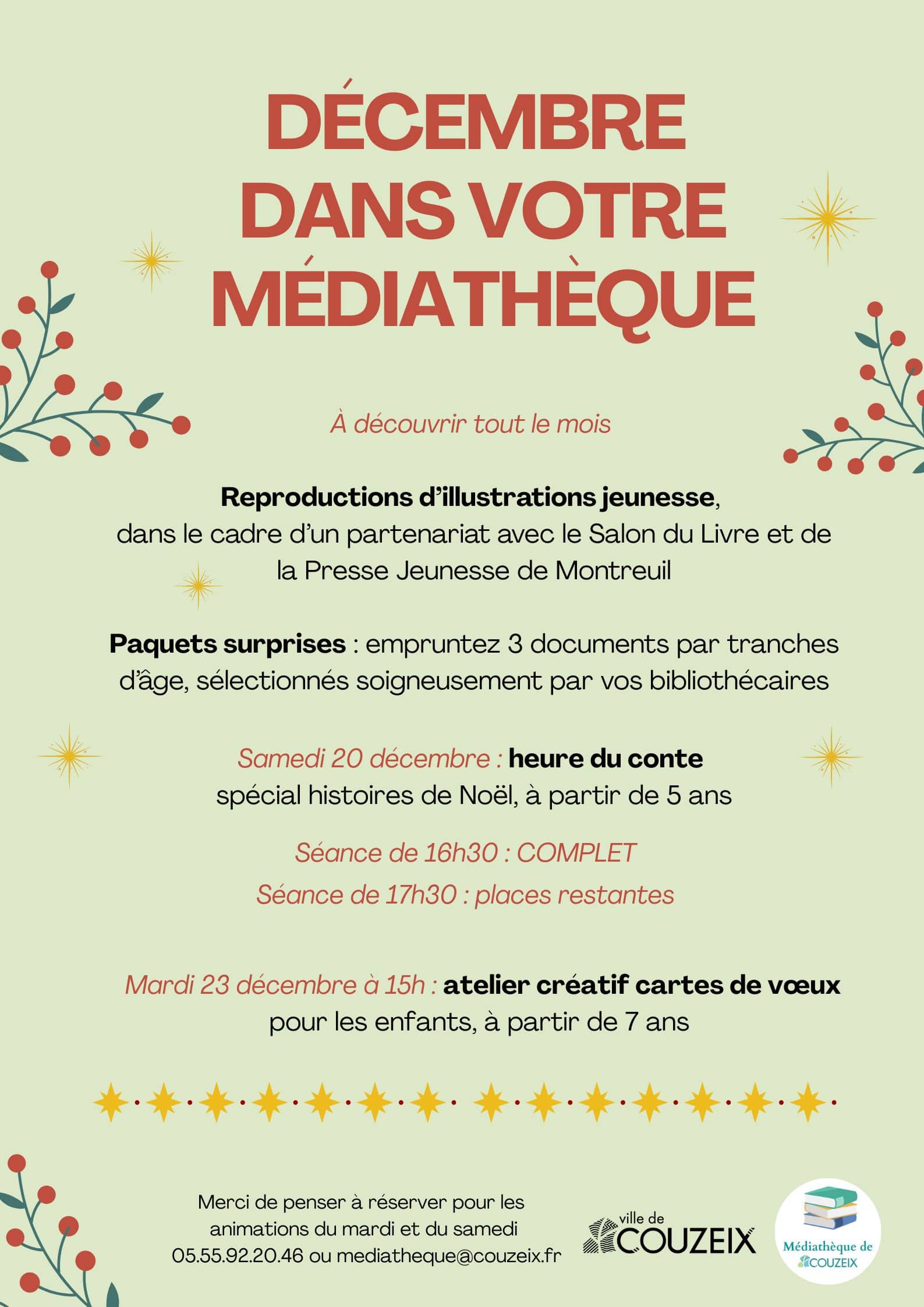 Décembre à la médiathèque