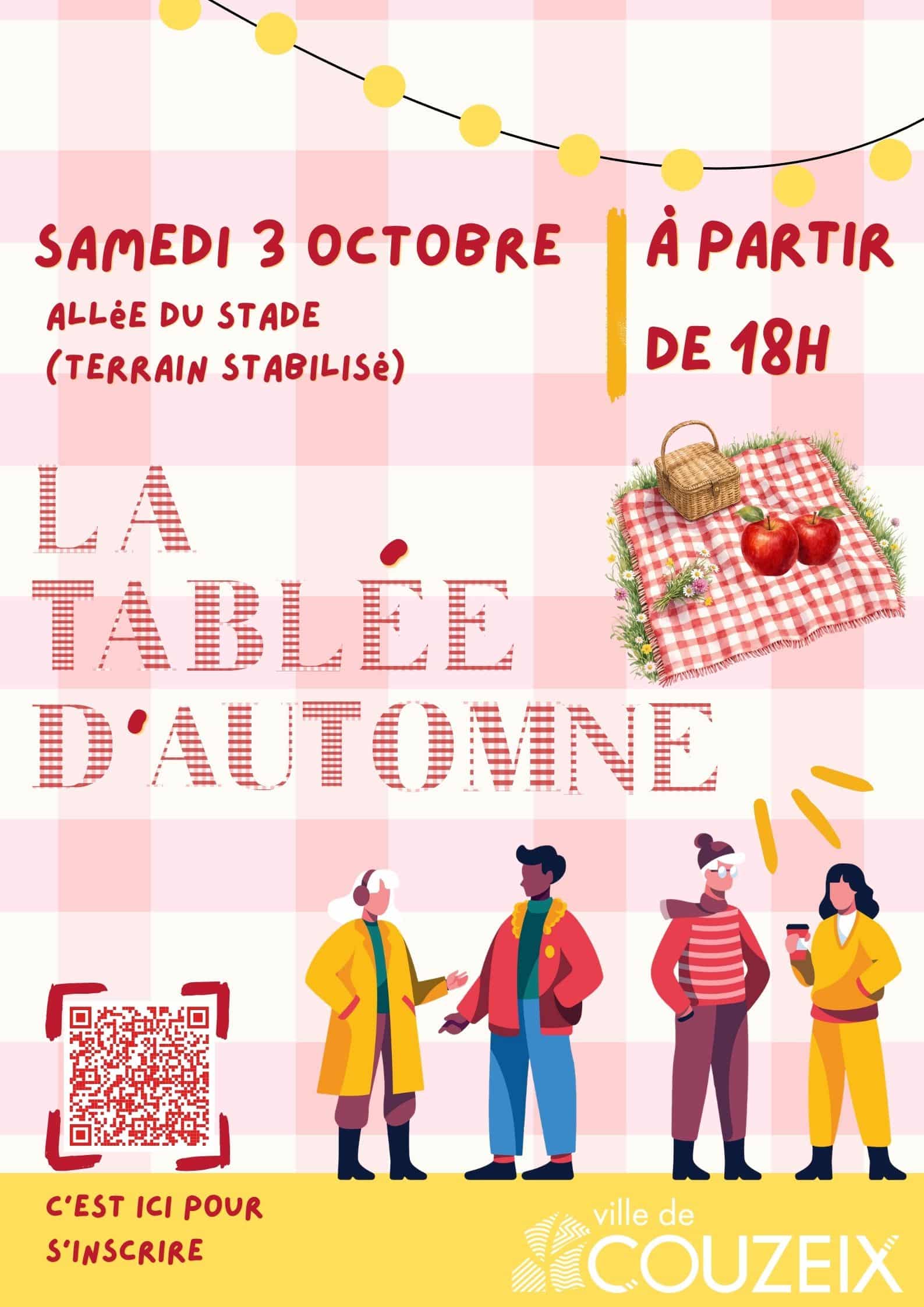 affiche la tablée d'automne